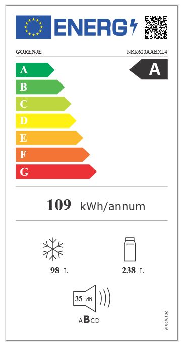 Gorenje Kühl-/ Gefrierkombination NRK 620 AABXL4 NoFrostPlus - schwarz