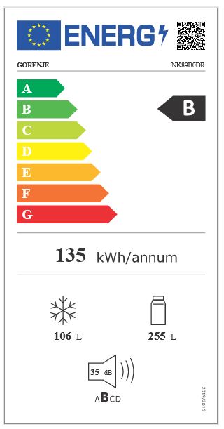 Gorenje Kühl-/ Gefrierkombination NK 89 B0 DR *B* NoFrostPlus - 200 cm - Bordeaux